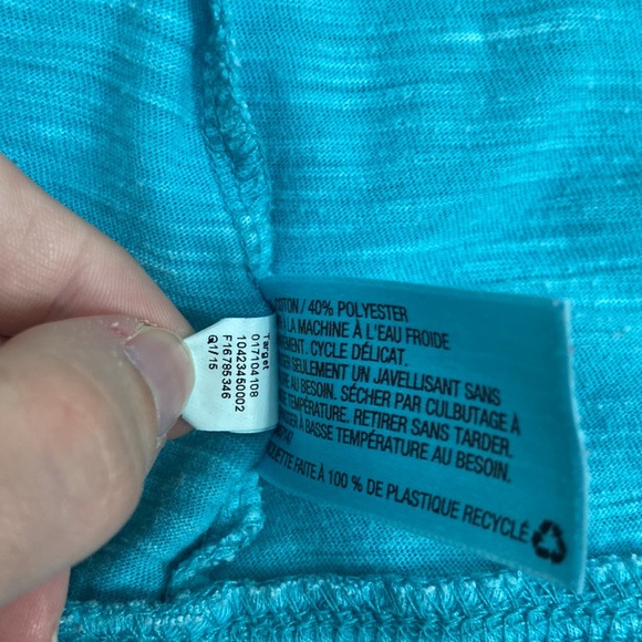 Women’s Mossimo Supply Co turquoise blue zip up jacket with hood. Size small. - Picture 11 of 12